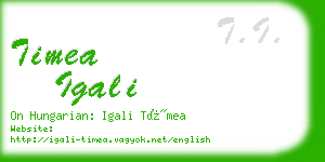 timea igali business card